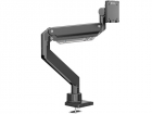 Кронштейн для мониторов ONKRON/ 17-57" ГАЗЛИФТ макс 200*200 наклон -20"/+60", поворот +90° ~-90°, угол вращения VESA 180", 2 колена, вылет от основания 0-585мм, вертик перемещение 325-655мм, вес 2-27кг, портретная/альбомная ориентация, черный (ONKRON G130 BLACK)