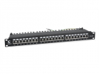 патч-панель Cabeus PL-24-Cat.6a-SH-Dual IDC Патч-панель 19" (1U), 24 порта RJ-45, категория 6a, полностью экранированная, с задним кабельным организатором (PL-24-CAT.6A-SH-DUAL)