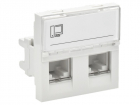 PRIMER РКИ-22-00-П-6 Розетка RJ45 кат.6 (2м/ 2вх) бел. IEK, (PR-KK40D-RI-0-2-2C06U-K01)