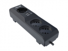 Сетевой фильтр/ Surge protector Pilot 3G 3xGP euro outlets, 10А/ 2.2кВа, 2xUSB, 10m, grafit, (PILOT 3G 10M)