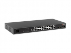 Коммутатор QTECH Управляемый коммутатор уровня L2+ с поддержкой PoE 802.3af/ at, 24 порта 10/ 100/ 1000BASE-T PoE, 4 порта 100/ 1000BASE-X SFP, встроенный БП разъем питания на задней панели, 100-240В AC
