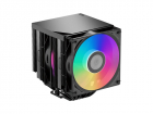 Кулер для процессора/ CPU Cooler PCCooler RT620Pro TC ARGB BK (265W, 4-pin PWM, 157.5mm, Al/ Cu, 6x6mm, 2x120mm, 73.32CFM, 34.9dBA, 2200RPM, S: 1851/ 1700/ 1200/ 115X, AM5/ AM4, black) (RT620PRO TC ARGB BK)