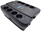 Источник бесперебойного питания Powercom Back-UPS SPIDER, Line-Interactive, LCD, AVR, 1100VA/ 605W, 8xSchuko outlets (4 surge & 4 batt), USB, black (1452054), (SPD-1100U LCD USB)