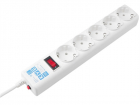 Сетевой фильтр Ф-удлинитель, PC 0, 5м 5р, бел. 10А, SPG-B-0, 5M-WHITE