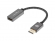Миниатюра товара - Кабель/ Кабель-переходник DP --> HDMI-F 0.2m , серый металлик, оплетка, 4K@60Hz, Telecom (TA560), (TA560)