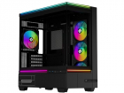 Корпус без блока питания/ Case Thermalright M10 FAN4-C, Mini-Tower, TG, 4x120mm ARGB, 2xUSB-A 3.0, 1xUSB Type-C, mATX, mITX Black (TL-M10 BLACK FAN4-C)