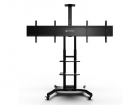 ONKRON мобильная стойка для двух ТВ 40"-65", макс 105.9кг, чёрная TS1881DV, (TS1881DV-B)