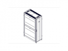 Монтажный шкаф Systeme Electric, серия Uniprom, 42U-600/ 1200, боковые панели 4шт, черный, (UR3300)