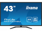 Монитор 42, 5" Iiyama ProLite X4373UHSU-B1 1920x1080@60Гц VA LED 16:9 3ms HDMI DP mDP 2*USB3.0 2*USB3.0 80M:1 1000:1 178/ 178 400cd Speakers Tilt Black, (X4373UHSU-B1)