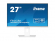 Миниатюра товара - Монитор Iiyama 27" ProLite XUB2797QSN-W2 белый IPS LED 1ms 16:9 HDMI M/ M матовая HAS Piv 1300:1 300cd 178гр/ 178гр 2560x1440 100Hz DP Quad HD 2K (1440p) USB 6.1кг (XUB2797QSN-W2)