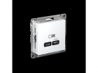 Розетка/ ATLASDESIGN USB розетка тип-C 65W высокоскор.заряд. QC, PD, механизм, белый (ATN000127)