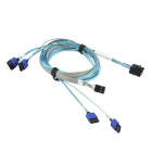 Кабель SuperMicro CBL-SAST-0699 Internal MINI SAS HD - 4 SATA w/ SB, 75/ 75/ 90/ 90 cм, 30AWG, 12Gb/ s (CBL-SAST-0699)