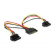 Миниатюра товара - DVD±RW привод Cablexpert Кабель питания SATA Cablexpert CC-SATAM2F-02 15см, 15pin (M)/2x15pin(F) на 2 SATA устр, угл. разъем (086608) (CC-SATAM2F-02)