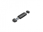 Картридер Vention USB 3.0 A+C (SD+TF) Черный (CLKB0)
