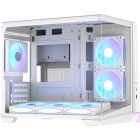 корпус Formula V Line Crystal Z4M Plus White, MATX, TYPE-C*1, USB3.0*1, RIGHT 2x120mm ARGB, BOTTOM 3x120mm ARGB, REAR 1x120mm ARGB (CRYSTAL Z4M PLUS WHITE)