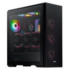 Корпус XPG DEFENDER BLACK [DEFENDER-BKCWW] (Midi-Tower, черный, TG, 120mm fan*3), (DEFENDER-BKCWW)