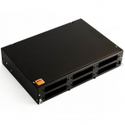 Hyperline FO-19V-2U-6xSLT-W130H30-48UN-BK Бокс оптический универсальный 19" выдвижной, с полкой, от 8 до 48 портов (SC, duplex LC, ST, FC), со сплайс пластиной, без пигтейлов и проходных адаптеров, 2U, черный Hyperline FO-19V-2U-6xSLT-W130H30-48UN-BK Бокс оптический универсальный 19" выдвижной, с полкой, от 8 до 48 портов (SC, duplex LC, ST, FC), со сплайс пластиной, без пигтейлов и проходных адаптеров, 2U, черный, (FO-19V-2U-6XSLT-W130H30-48UN-BK)