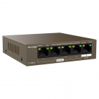 IP-COM G1105PD Коммутатор неуправляемый PoE, 5 портов, 5x1 Гбит/с, PoE 4х15, 4 Вт (до 30Вт), настольный (G1105PD)