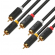 Миниатюра товара - GCR PRO Кабель 3.0m видео-аудио 3 х RCA / 3 х RCA, GOLD, черный (GCR-51821)