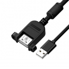 GCR PRO Удлинитель PROF 3.0m USB 2.0 AM / AF крепление под винт, черный, ферритовое кольцо, медь, экран, армирование, заземление, GCR-57666 (GCR-57666)