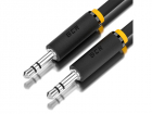 GCR PRO Кабель 0.25m аудио jack 3, 5mm/jack 3, 5mm черный, медь, ультрагибкий, M/M, Premium, экран, стерео (GCR-AVC1114-0.25M)