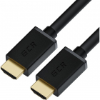 GCR Кабель 0.5m HDMI Ultra HD 4K 60Hz, Full HD, 3D, черный, 24K GOLD, 30/ 30 AWG, 2 Х экран (GCR-HM410-0.5M)