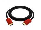 GCR Кабель 2.0m HDMI Ultra HD 4K 60Hz, Full HD, 3D, черный, красные коннекторы, 24K GOLD, 30/ 30 AWG, 2 Х экран (GCR-HM450-2.0M)