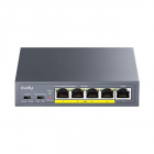 Коммутатор/ 5-Port 10/100/1000M PoE+ Switch 36W, 5 10/100/1000M ports with 4POE+ Ports Unmanaged Switch with UL power adapter IEEE802.3af / IEEE802.3at, Watchdog, 36W External (GS105P)