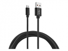Кабель KingPrice KP-microUSB-2.4A-1m USB (m)-micro USB (m) 1м черный, (KP-MICROUSB-2.4A-1M)