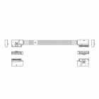 Кабель L285MM009-SD-R Cable MCIO x8 74P (угловой Left Exit) -TO- MCIO x8 74P (угловой Left Exit) , 85 Ohm, L:80cm (L285MM009-SD-R)