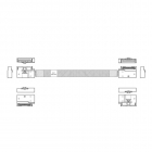 Кабель L285MM010-SD-R Cable MCIO x8 74P (угловой Right Exit) -TO- MCIO x8 74P (угловой Right Exit) , 85 Ohm, L:80cm (L285MM010-SD-R)