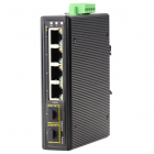 Промышленный коммутатор Gigabit Ethernet на 4GE + 2 GE SFP порта/ Промышленный коммутатор Gigabit Ethernet на 4GE + 2 GE SFP порта. Порты: 4 x GE (10/ 100/ 1000Base-T) + 2 x GE SFP (1000Base-X). Встроенная грозозащита 6кВ. Питание: 2 x входа DC12-48V(6W). БП в комплект НЕ входит. Монтаж на DIN-рейку. Размеры (ШхВхГ): 30x119x100мм. Рабочая температура: -40…+80°С (NS-SW-4G2X/ I)
