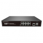 Коммутатор Gigabit Ethernet/ Управляемый L2+ PoE коммутатор Gigabit Ethernet на 8 RJ45 PoE + 2 x GE SFP порта. Порты: 8 x GE (10/ 100/ 1000 Base-T) с поддержкой PoE (IEEE 802.3af/ at), 2 x GE SFP (1000 Base-X). Соответствует стандартам PoE IEEE 802.3af/ at. Консольный порт - RJ45. Автоматическое определение PoE устройств. Мощность PoE на порт - до 30W. Уровень управления - Full Managed. Суммарная мощность PoE до 130W. Встроенная грозозащита 4kV на порт. Питание: AC100-240V. Встроенный БП. Монтаж