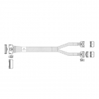 Кабель JPC P732VGB10800-1 Cable MCIO x8 74P (STRAIGHT TYPE) -TO- 2*MCIO x4 38P (STRAIGHT TYPE) , L:80cm (P732VGB10800-1)