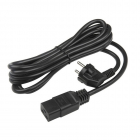 Шнур питания Hyperline PWC-IEC19-SHM-3.0-BK C19-Schuko проводник.:3x1.5мм2 3м 250В 16А, (PWC-IEC19-SHM-3.0-BK)