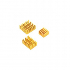 Набор радиаторов ACD RA539 Gold 3 in 1 Heat Sink Set Aluminum (15x10x5мм, 14x14x6мм и 8.8x8.8x5мм) for Raspberry Pi 4B комплект из 3шт (RA539)