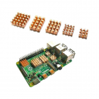 Набор радиаторов №2 ACD 5 in 1 Pure Copper HeatSink для Raspberry 4B 1шт. 17х17х5mm 1шт. 14х10х5mm 1шт. 12х13х5mm 2шт. 5х5х5mm (RA603-1)