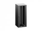 Шкаф напольный 19" серии iSEVEN SERVER, 42U, ШхГ: 800мм x 1200мм; спереди: одностворчатая вентилируемая дверь, сзади: двустворчатая вентилируемая дверь, 2 боковые стенки сплошная сталь, 19" направляющие А-типа, черный (RI7-42-80/120-S3-H)