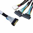 Кабель Amphenol RMC74-2464 Cable MCIO x8 74P (прямой Straight Type) -TO- 2* U.2 (SFF-8639) , L:80cm (CMC239) (RMC74-2464)