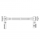 Кабель Amphenol RMC74-5874, , MCIO x8 74P (прямой Straight Type) TO Slimline SAS x8 74P (SFF8654, прямой Straight Type) , 85 Ohm, L:100cm (RMC74-5874)