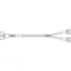 Кабель Amphenol RMC74-6891 Cable MCIO x8 74P (прямой) -TO- 2*MCIO x4 38P (прямой) , 85 Ohm, PCIe 5.0, L:70cm (RMC74-6891)