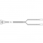 Кабель Amphenol RMC74-8690 Cable MCIO x8 74P (прямой) -TO- 2x HD MiniSAS 4i 36P (SFF8643 прямой) , 85 Ohm, SAS 4.0 / PCIe 4.0, L:80cm (RMC74-8690)