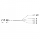 Кабель Amphenol RSL38-1277 Cable Slimline SASx4 (SFF8654) -to- 4 SATA (7pin) , 100 Ohm, (6G), 100CM (RSL38-1277)