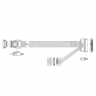 Кабель Amphenol RSL38-2309 Slimline SASx4 -to- U.2 (SFF8639), 85 Ohm, PCIe Gen3, 75СM (RSL38-2309)