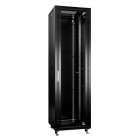 Cabeus SH-05C-42U60/ 80-BK Шкаф 19" напольный для распределительного и серверного оборудования 42U 600x800x2055mm (ШхГхВ) передняя стеклянная и задняя металл, цвет черный (RAL 9004) (SH-05C-42U60/ 80-BK)