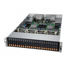 Платформа системного блока SuperMicro SYS-240P-TNRT 2U, 4x LGA4189 Xeon H-Series only, 48x DDR4 3200 DIMM, 24x 2.5" NVMe/ SAS3/ SATA3 drive bays 8 tray included , 4x PCI 3.0 x16 FHHL, 2x PCI 3.0 x8 FHHL, 2x 10G RJ45, 2x 10G SFP+ X710, 2x M.2 SATA/ NVME 22110 (SYS-240P-TNRT)