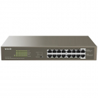 Коммутатор / "TEG1116P-16-150W — это неуправляемый PoE-коммутатор, разработанный компанией Tenda. Устройство соответствует стандартам IEEE 802.3af и IEEE 802.3at, что позволяет ему автоматически определять устройства, требующие питания через PoE. Имеет 16-10/ 100/ 1000M Base-T Ethernet RJ45 портов с поддержкой PoE. Это даёт возможность использовать коммутатор для подачи питания на точки доступа, IP-камеры и IP-телефоны одновременно с передачей данных., (TEG1116P-16-150W)