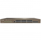 Коммутатор Tenda 24PORT 1000M POE 4SFP TEG5328P-24-410W, (TEG5328P-24-410W)