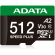 Миниатюра товара - Флеш карта microSDXC 512GB A-Data UD512GUI3V30A2SP-RA1 Speed Plus V30 A2 + adapter (UD512GUI3V30A2SP-RA1)