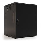 Шкаф Hyperline WRline WR-TW-1245-SR-RAL9004 настенный 19-дюймовый (19"), 12U, 650x600х450мм, цельнометаллическая дверь с замком, цвет черный (RAL9004) (разобранный) (WR-TW-1245-SR-RAL9004)